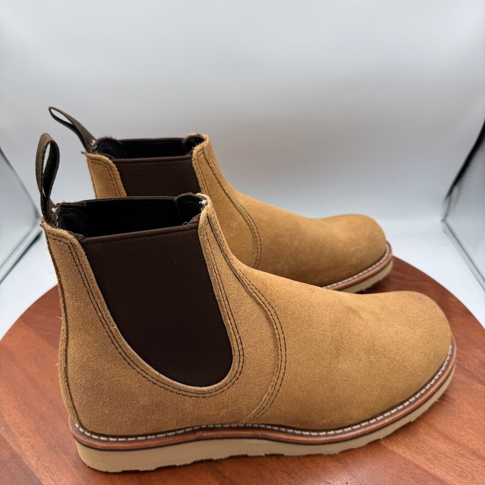 Red Wing 3192 Classic Chelsea Boots Hawthorne Muleskinner Tan Mens 8.5 D USA